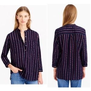 J. Crew Metallic Popover Shirt